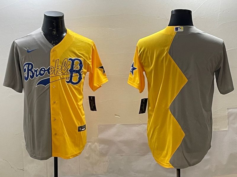 Men Boston Red Sox Blank Grey Yellow Game 2025 Nike MLB Jersey style 1
